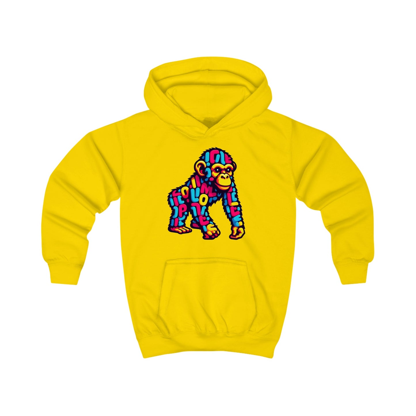 Kids Hoodie Love Monkey Design - Cozy & Fun Outerwear for Playtime - Perfect Birthday or Holiday Gift