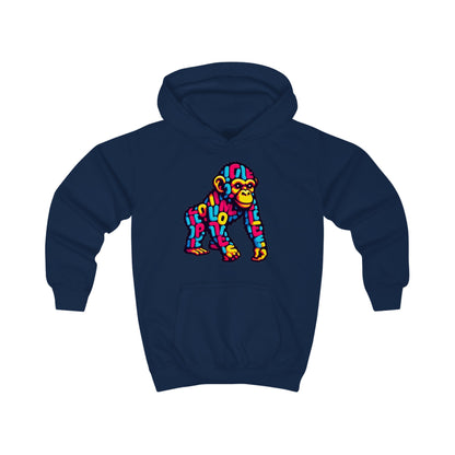 Kids Hoodie Love Monkey Design - Cozy & Fun Outerwear for Playtime - Perfect Birthday or Holiday Gift