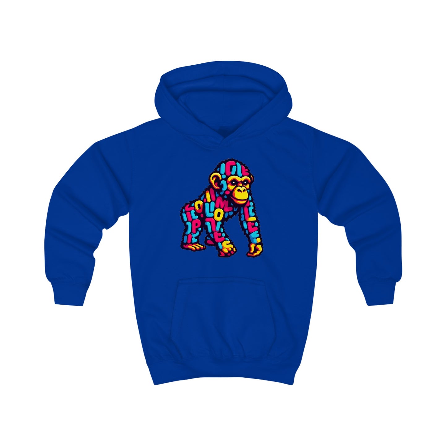 Kids Hoodie Love Monkey Design - Cozy & Fun Outerwear for Playtime - Perfect Birthday or Holiday Gift