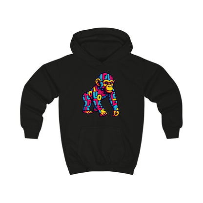Kids Hoodie Love Monkey Design - Cozy & Fun Outerwear for Playtime - Perfect Birthday or Holiday Gift