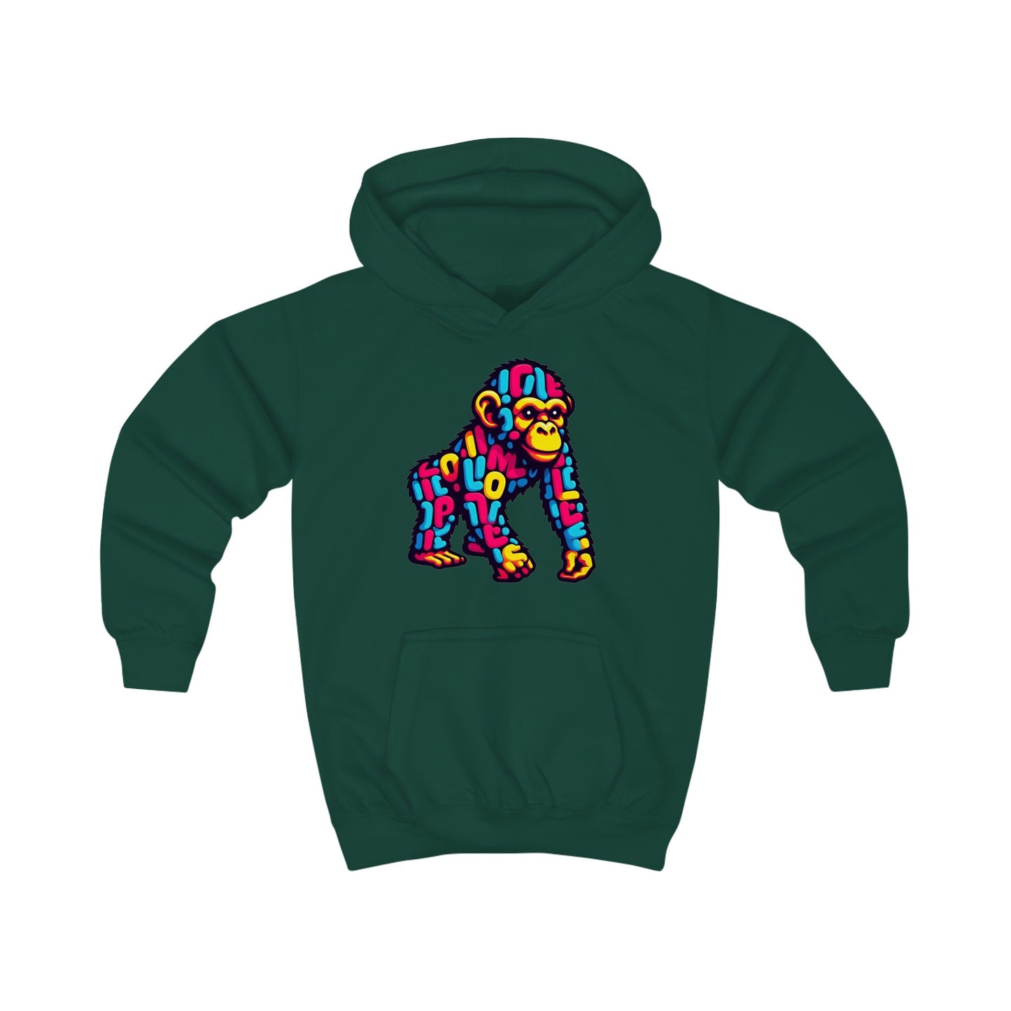 Kids Hoodie Love Monkey Design - Cozy & Fun Outerwear for Playtime - Perfect Birthday or Holiday Gift