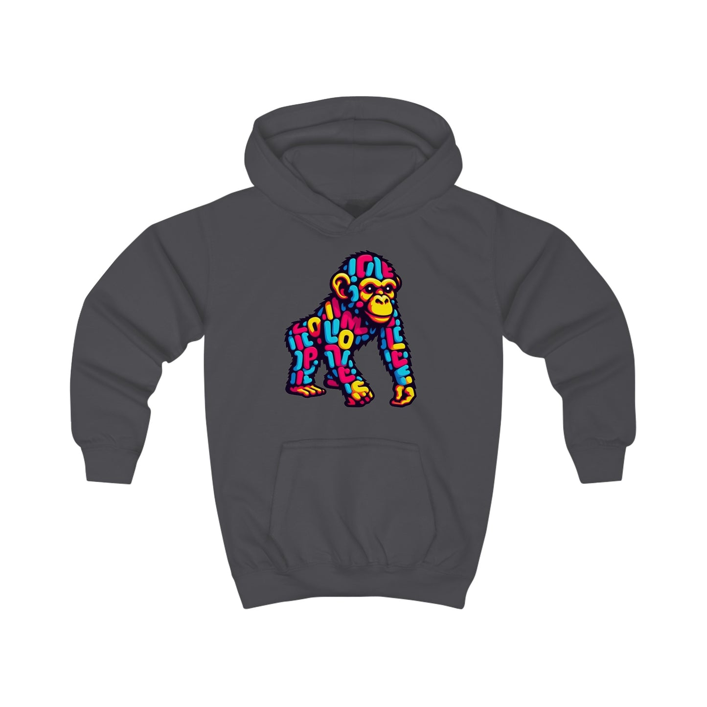 Kids Hoodie Love Monkey Design - Cozy & Fun Outerwear for Playtime - Perfect Birthday or Holiday Gift