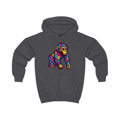 Kids Hoodie Love Monkey Design - Cozy & Fun Outerwear for Playtime - Perfect Birthday or Holiday Gift