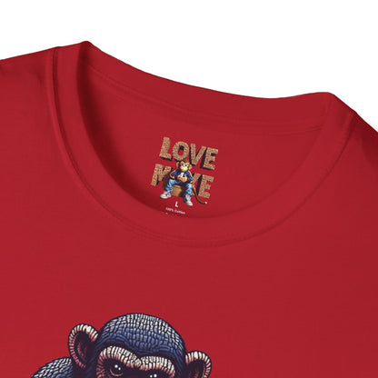 T-shirt - Funky & Stylish Love Monkey Design, Casual Wear for Trendy Fashion Lovers, Perfect Gift for Friends