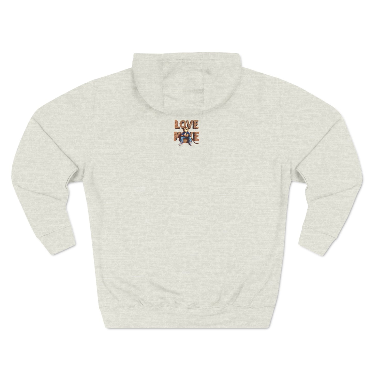 Hoodie with Love Monkey Design, Unisex Premium Crewneck, Stylish & Comfortable Outfit, Great Gift for Friends or Loved Ones