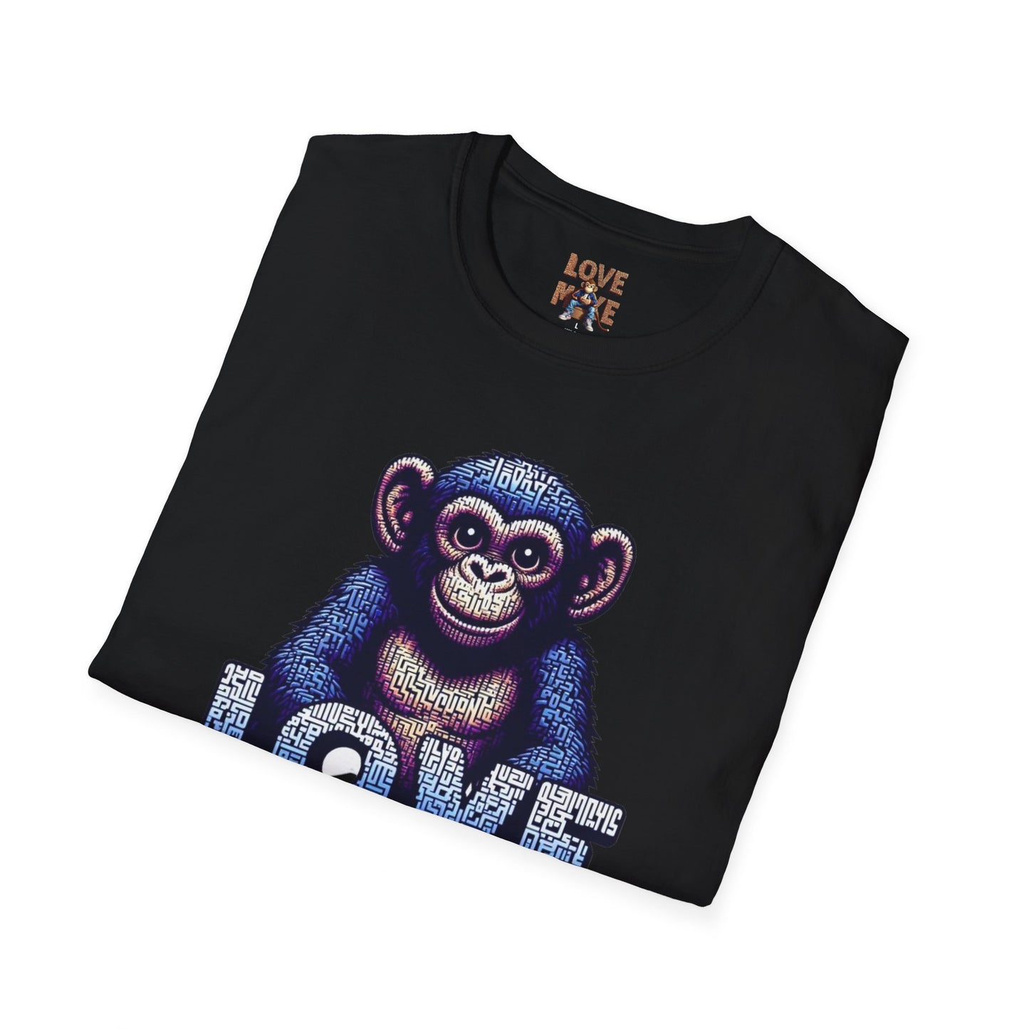 Love Monkey T-Shirt - Unique Designer Graphic Tee, Perfect Casual Wear, Ideal Designer Wear Gift