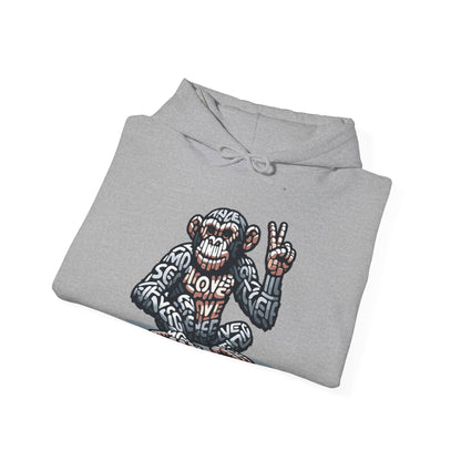 Designer Love Monkey Hoodie - Cool Graphic Animal Top, Ideal for Casual Outfits, Designer Hoodie