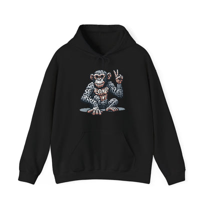 Designer Love Monkey Hoodie - Cool Graphic Animal Top, Ideal for Casual Outfits, Designer Hoodie