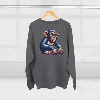 Love Monkey Sweatshirt, Unisex Premium Crewneck, Cosy Casual Wear for Him & Her, Ideal Anniversary or Birthday Gift