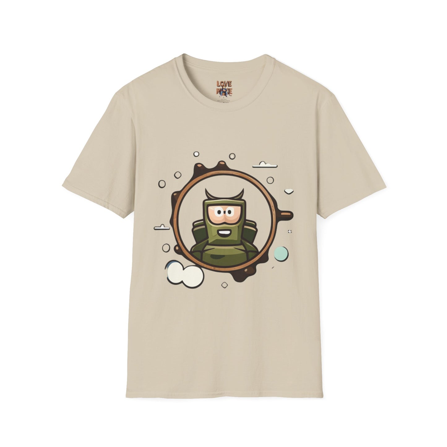 Helmet Explorer Guy Tee - Cool Graphic T-Shirt for Men, Casual Exploration Wear, Great Gift for Travel Enthusiasts