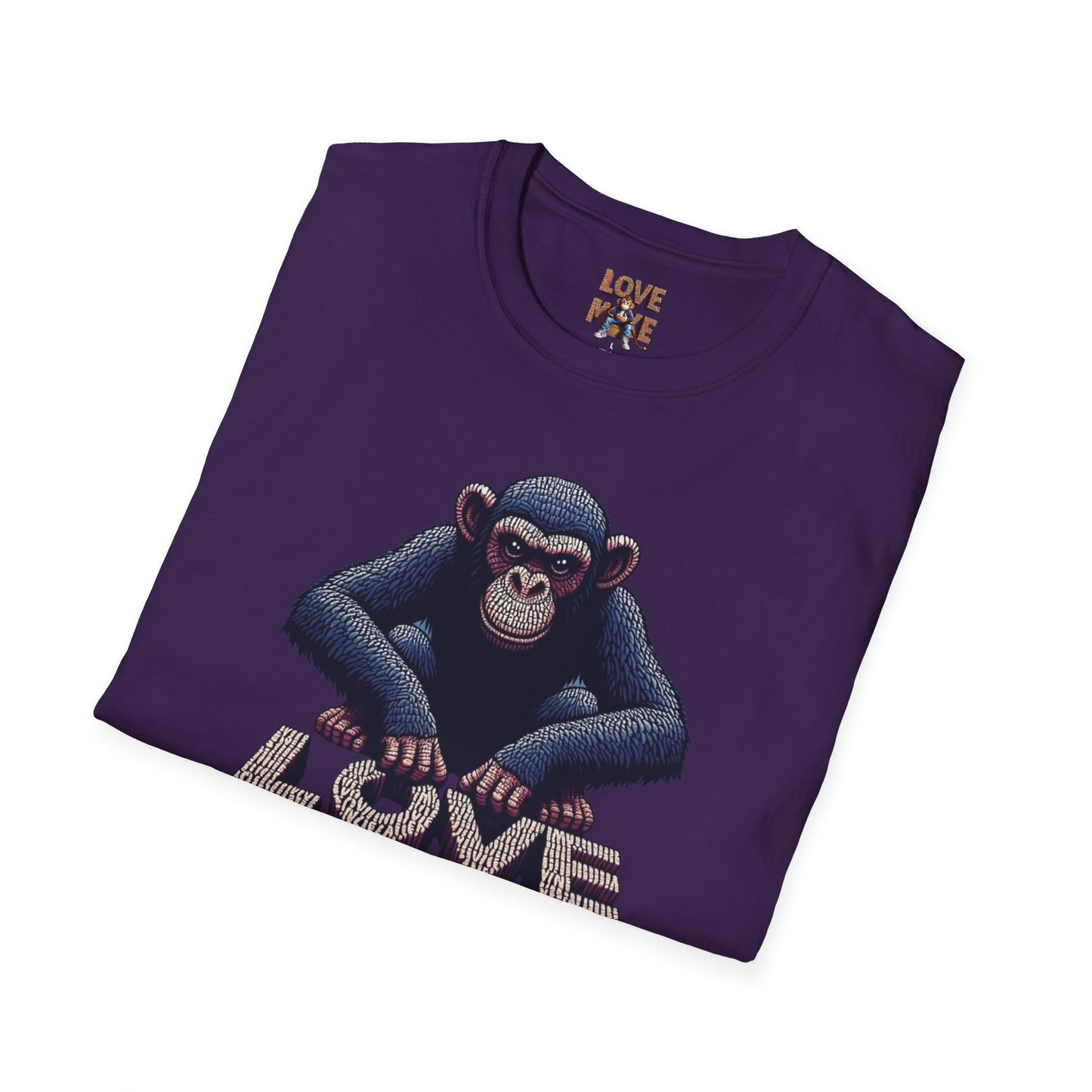 T-shirt - Funky & Stylish Love Monkey Design, Casual Wear for Trendy Fashion Lovers, Perfect Gift for Friends