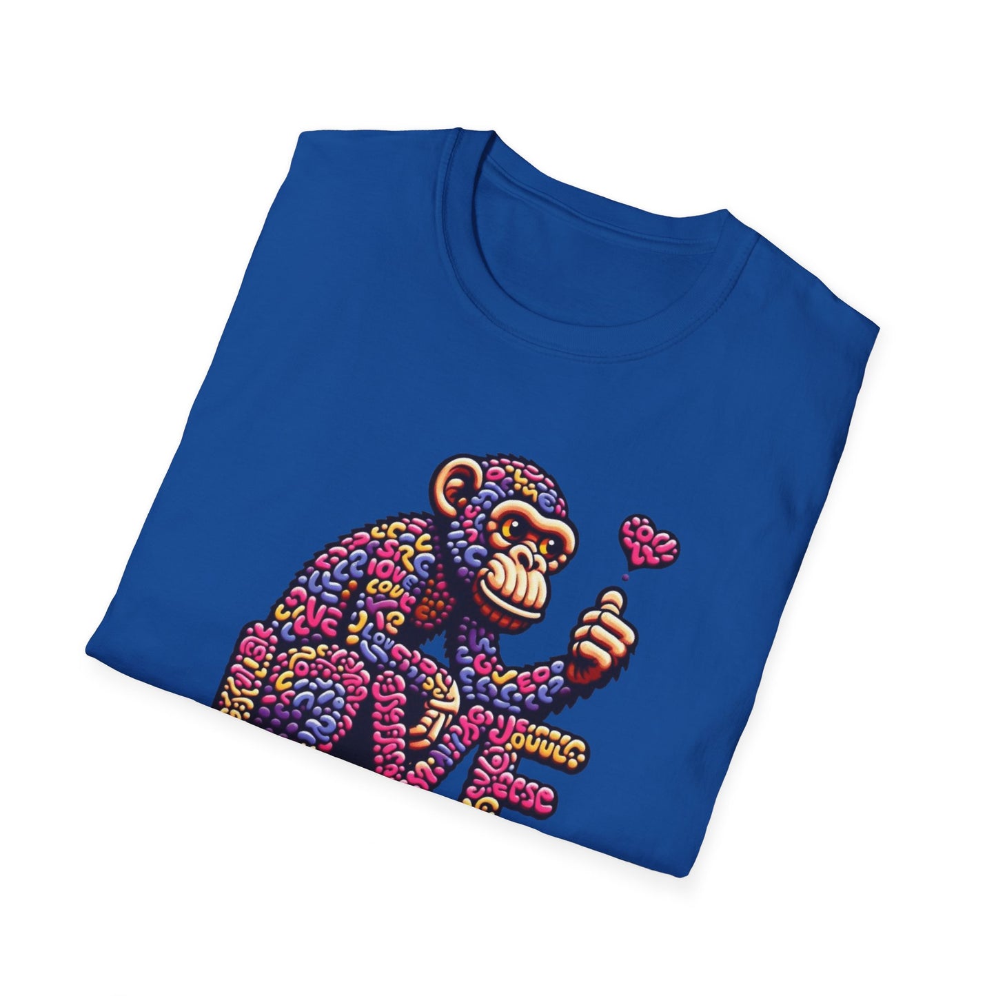 T-Shirt Love Monkey - Cool & Stylish Unisex Softstyle Tee for Casual Wear, Perfect Gift for Friends and Family