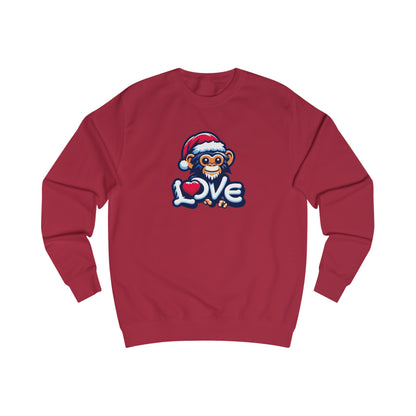 Christmas Special - Stylish Love Monkey Sweatshirt / Xmas Jumper - Stand Out with Funky Design, Perfect for gifting to Fashion Enthusiasts