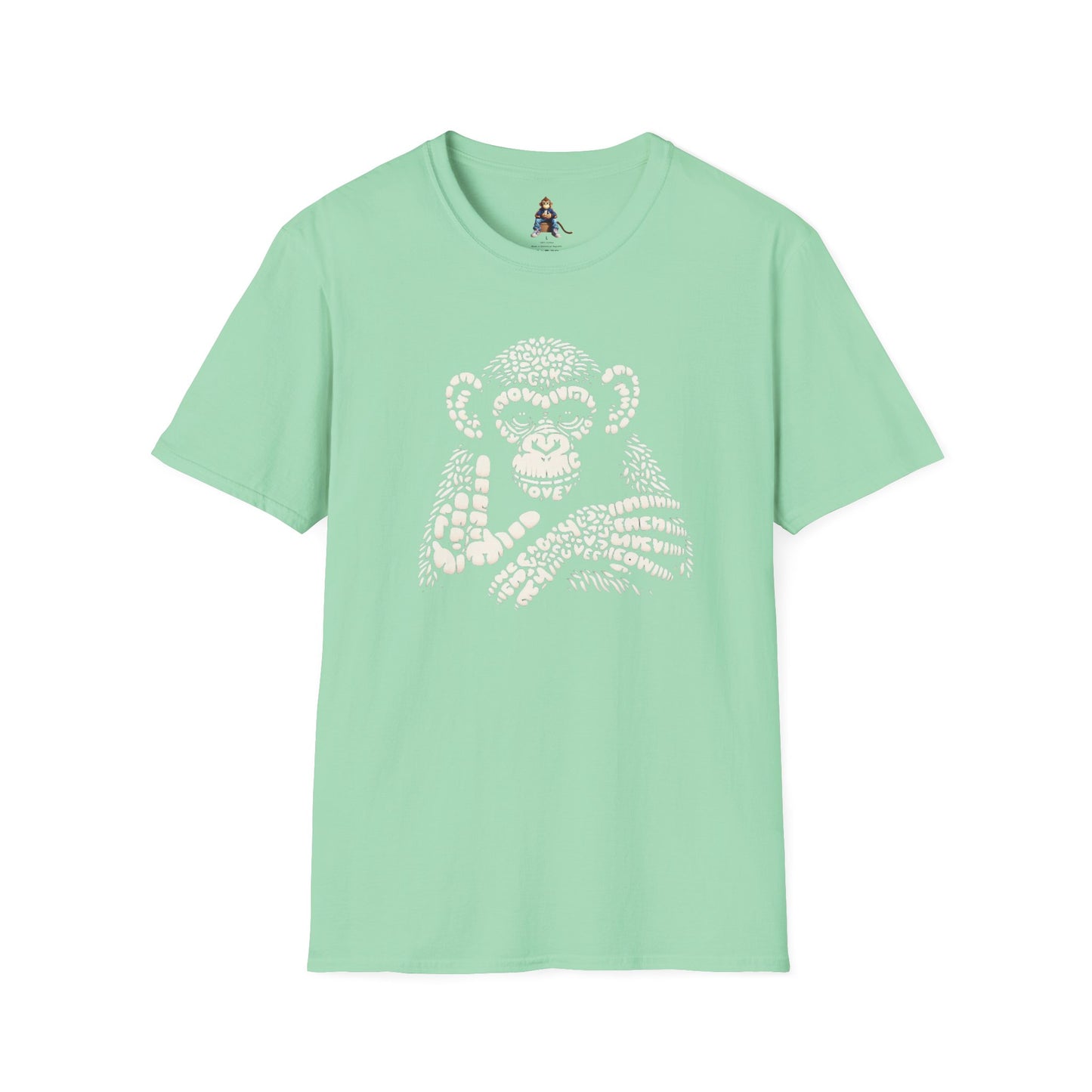 Love Monkey T-Shirt - Unique Designer Graphic Tee, Perfect Casual Wear, Ideal Designer Wear Gift