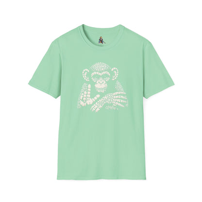 Love Monkey T-Shirt - Unique Designer Graphic Tee, Perfect Casual Wear, Ideal Designer Wear Gift