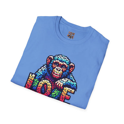 Love Monkey T-Shirt - Unisex Softstyle Tee - Playful Everyday Wear - Great Gift for Him & Her