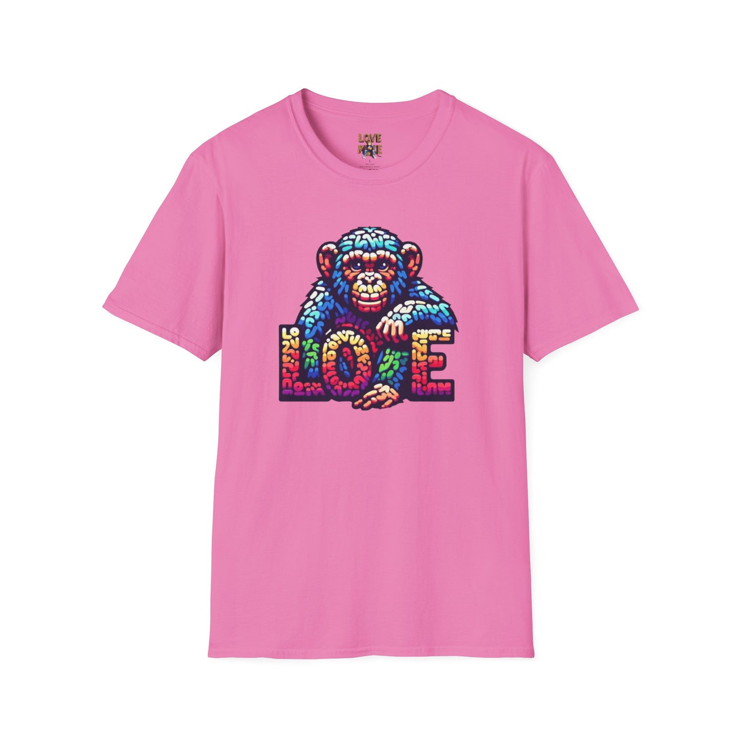 Love Monkey T-Shirt - Unisex Softstyle Tee - Playful Everyday Wear - Great Gift for Him & Her