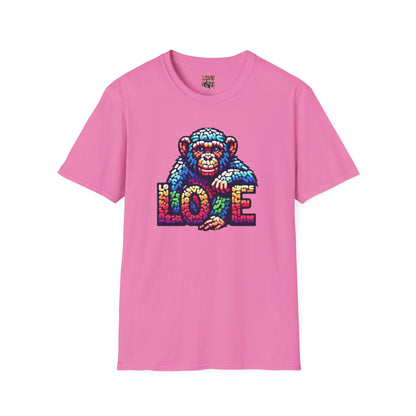 Love Monkey T-Shirt - Unisex Softstyle Tee - Playful Everyday Wear - Great Gift for Him & Her