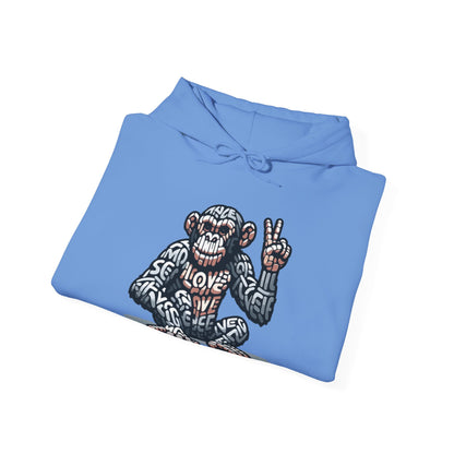 Designer Love Monkey Hoodie - Cool Graphic Animal Top, Ideal for Casual Outfits, Designer Hoodie