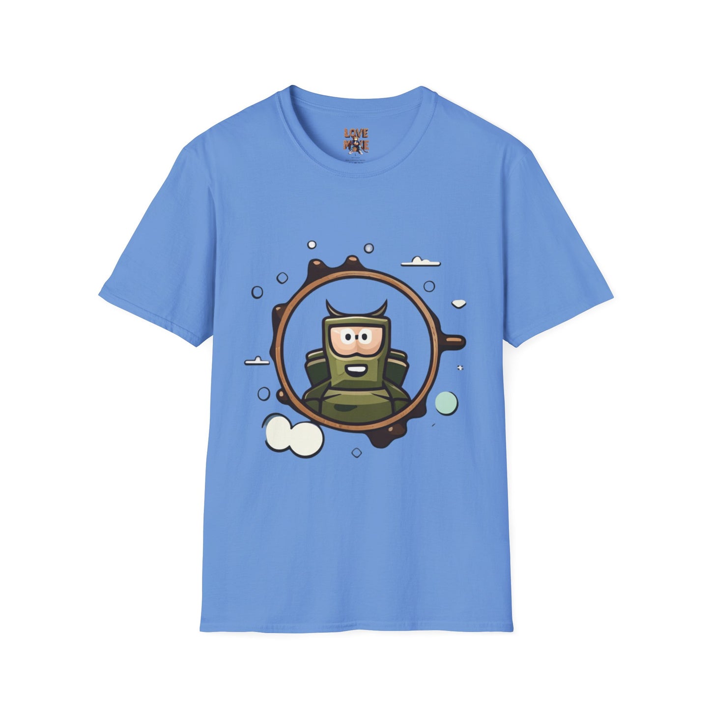 Helmet Explorer Guy Tee - Cool Graphic T-Shirt for Men, Casual Exploration Wear, Great Gift for Travel Enthusiasts