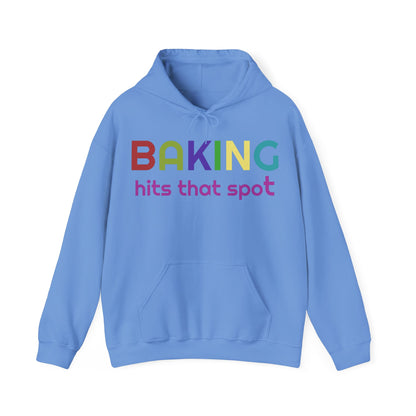 Hooded Sweatshirt for Bakers - Unisex Heavy Blend™ Baking Hits That Spot Design, Cozy Gift for Cooking Lovers