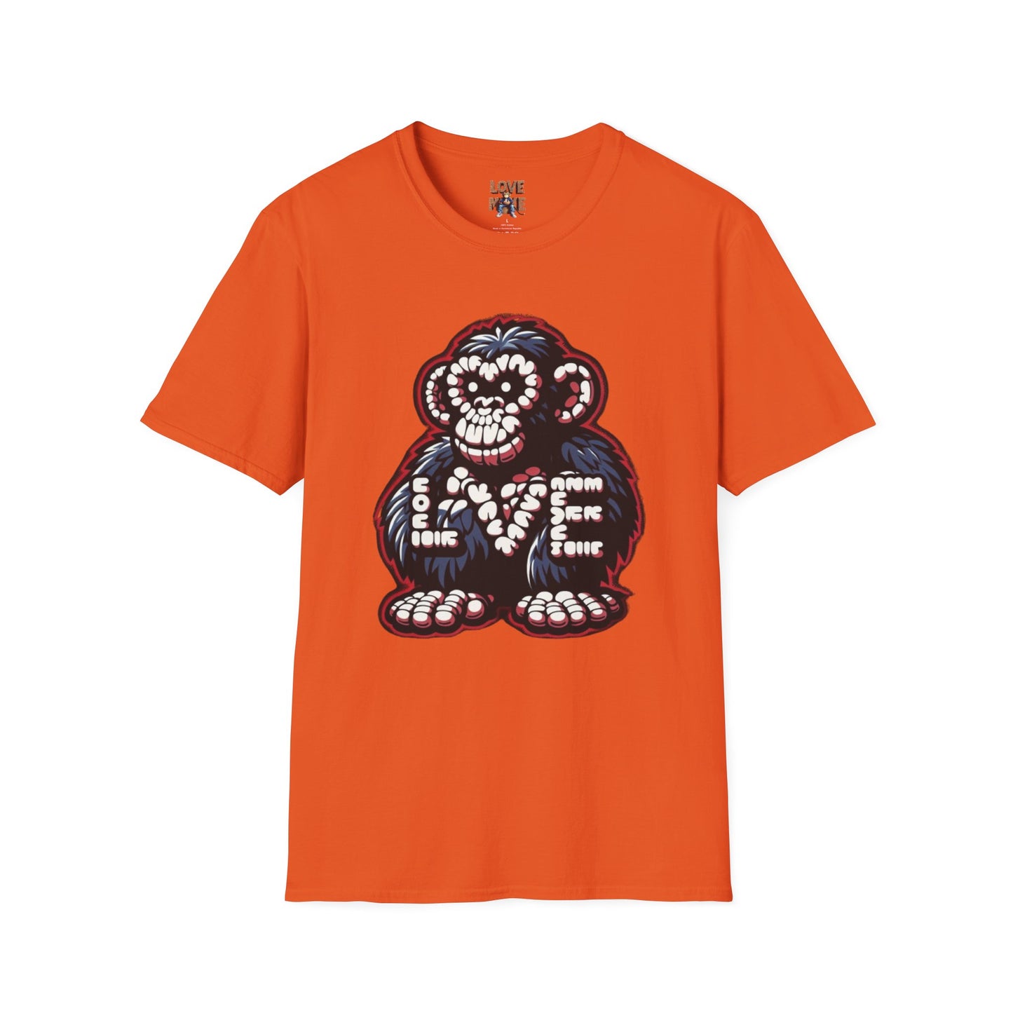 Love Monkey T-shirt, Trendy & Stylish Graphic Tee, Ideal for Everyday Wear, Fun Gift for All Ages