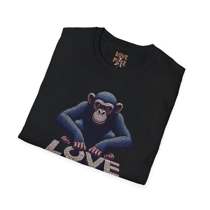T-shirt - Funky & Stylish Love Monkey Design, Casual Wear for Trendy Fashion Lovers, Perfect Gift for Friends
