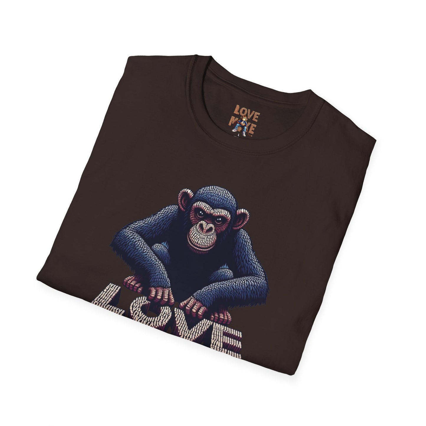T-shirt - Funky & Stylish Love Monkey Design, Casual Wear for Trendy Fashion Lovers, Perfect Gift for Friends