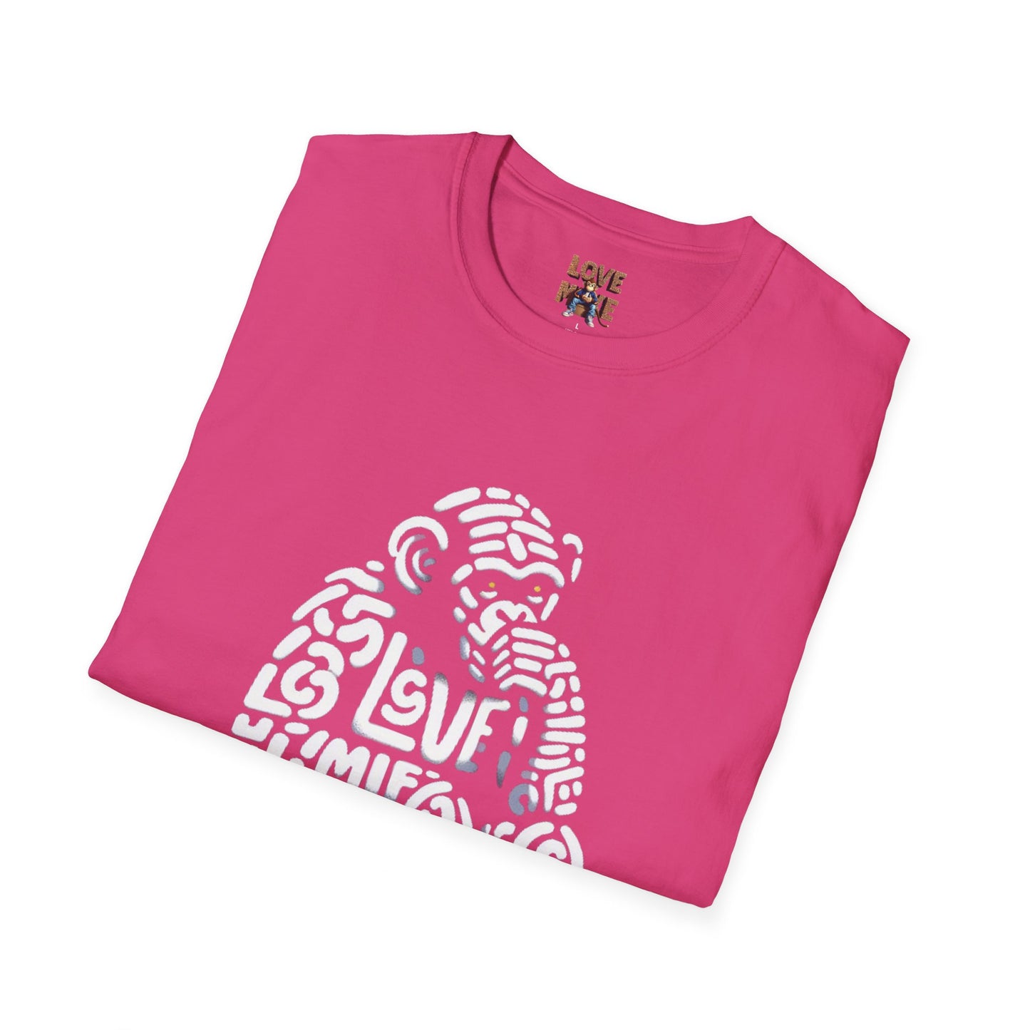 Designer Love Monkey T-Shirt - Fun Graphic Animal Top, Ideal for Casual Outfits, Designer Shirt