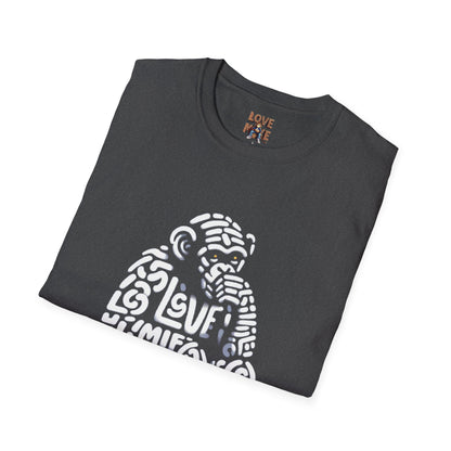 Designer Love Monkey T-Shirt - Fun Graphic Animal Top, Ideal for Casual Outfits, Designer Shirt