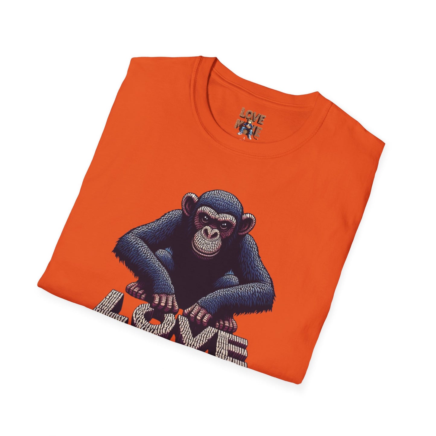 T-shirt - Funky & Stylish Love Monkey Design, Casual Wear for Trendy Fashion Lovers, Perfect Gift for Friends