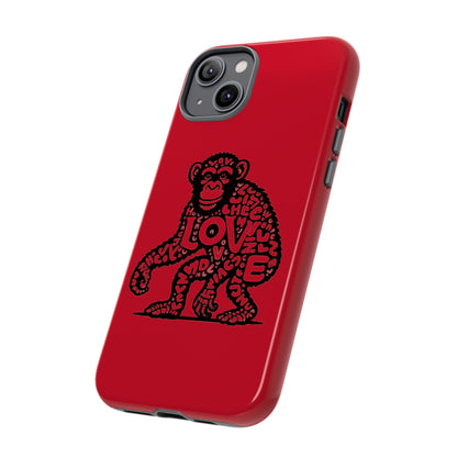 Love Monkey Limited Edition iPhone Tough Case, Fun & Sturdy Protection, Original Design for You, Your Best Friend, Just Because Gift