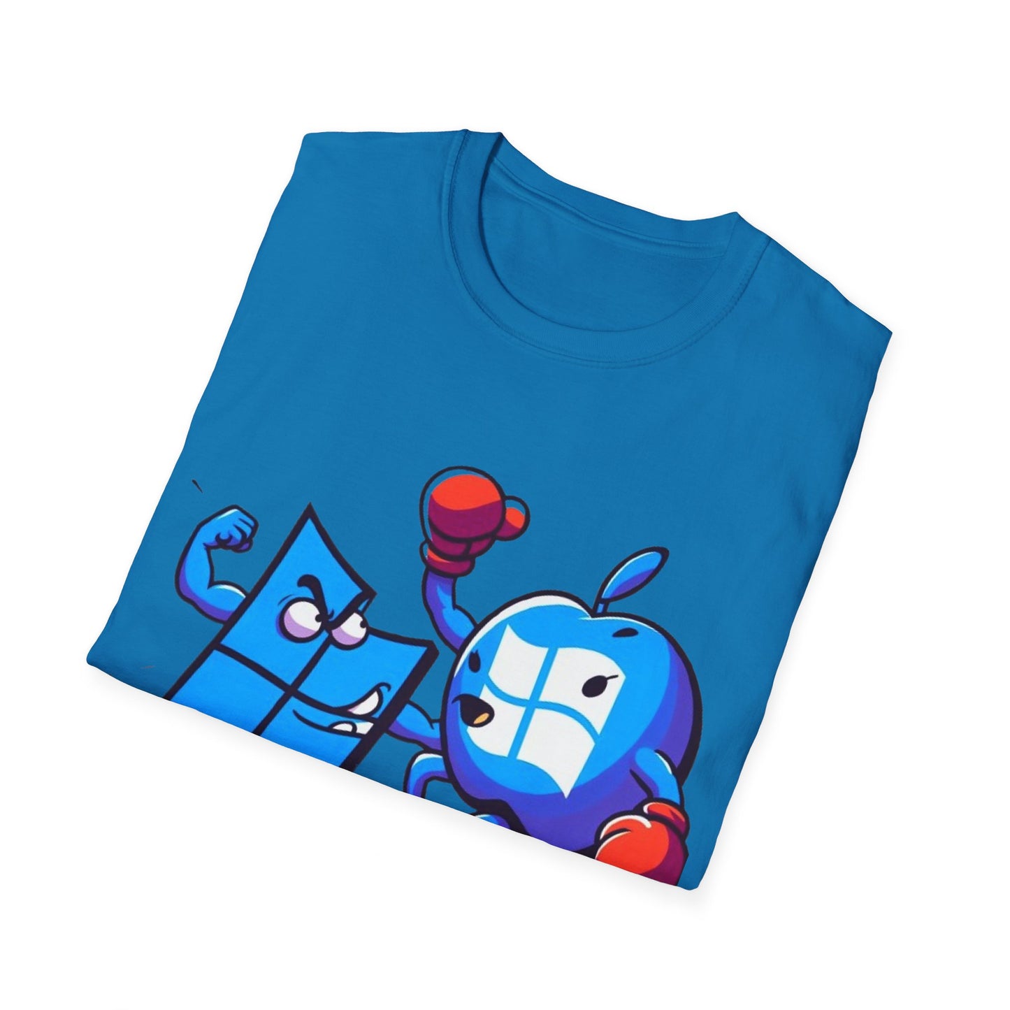 Microsoft Fighting Apple T-Shirt, Geeky Windows vs Mac Tee, Tech Enthusiast Apparel, Unique Gift for Computer Nerds