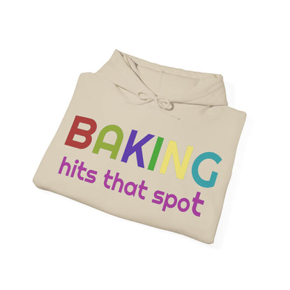 Hooded Sweatshirt for Bakers - Unisex Heavy Blend™ Baking Hits That Spot Design, Cozy Gift for Cooking Lovers