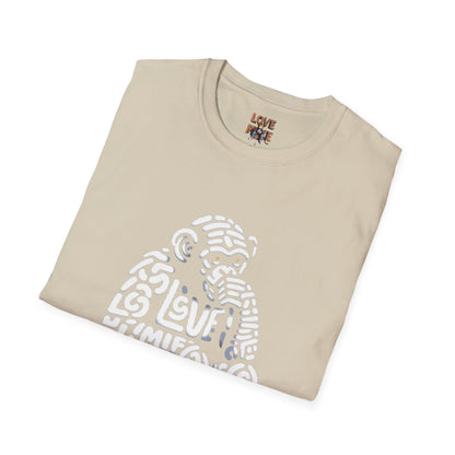 Designer Love Monkey T-Shirt - Fun Graphic Animal Top, Ideal for Casual Outfits, Designer Shirt