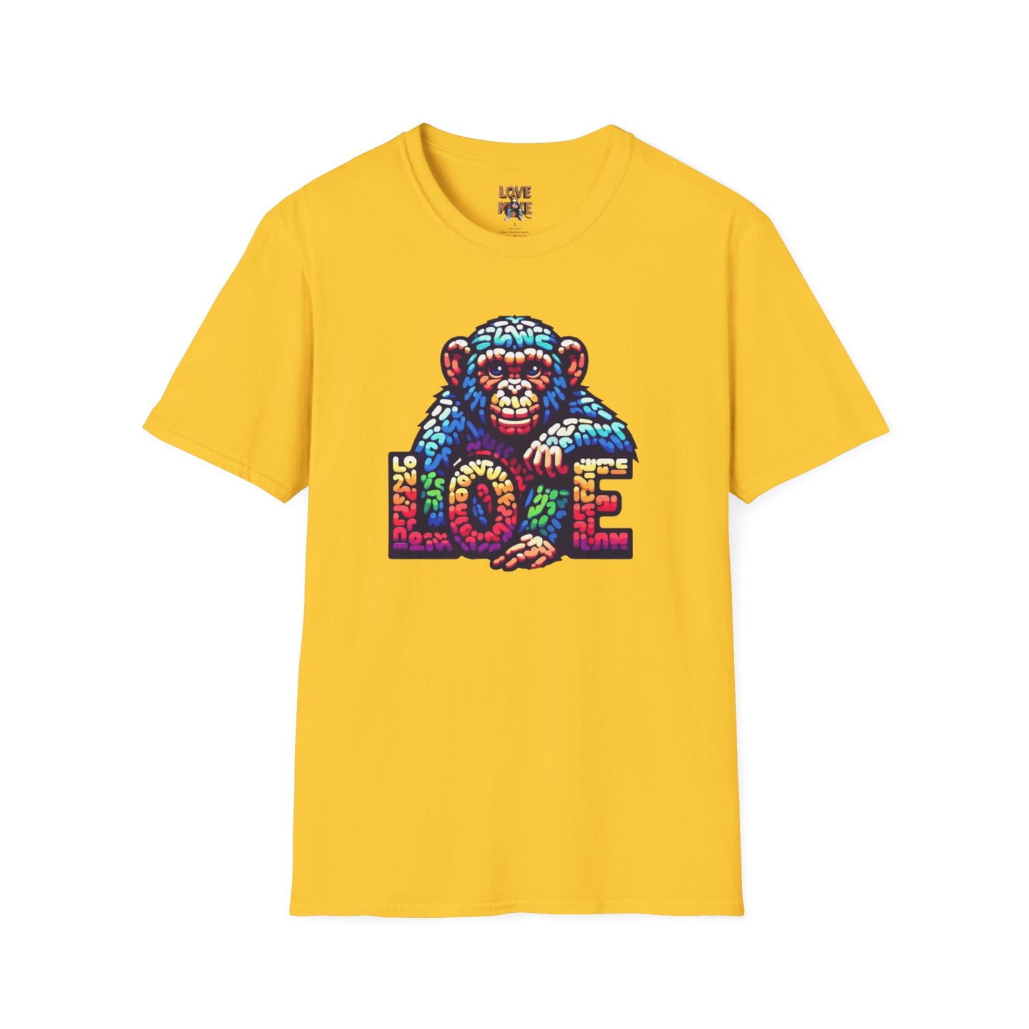 Love Monkey T-Shirt - Unisex Softstyle Tee - Playful Everyday Wear - Great Gift for Him & Her