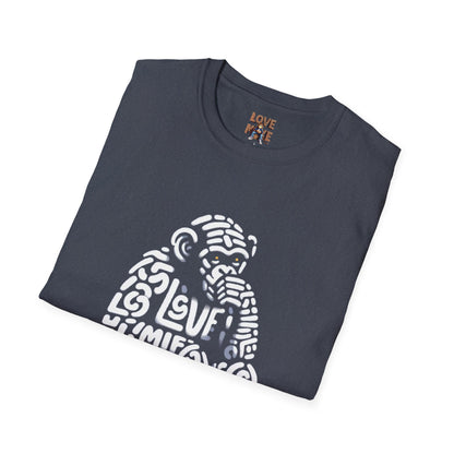 Designer Love Monkey T-Shirt - Fun Graphic Animal Top, Ideal for Casual Outfits, Designer Shirt