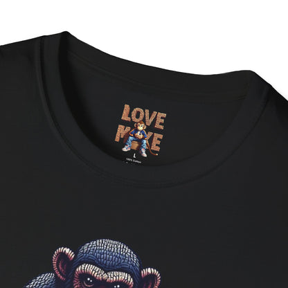 T-shirt - Funky & Stylish Love Monkey Design, Casual Wear for Trendy Fashion Lovers, Perfect Gift for Friends