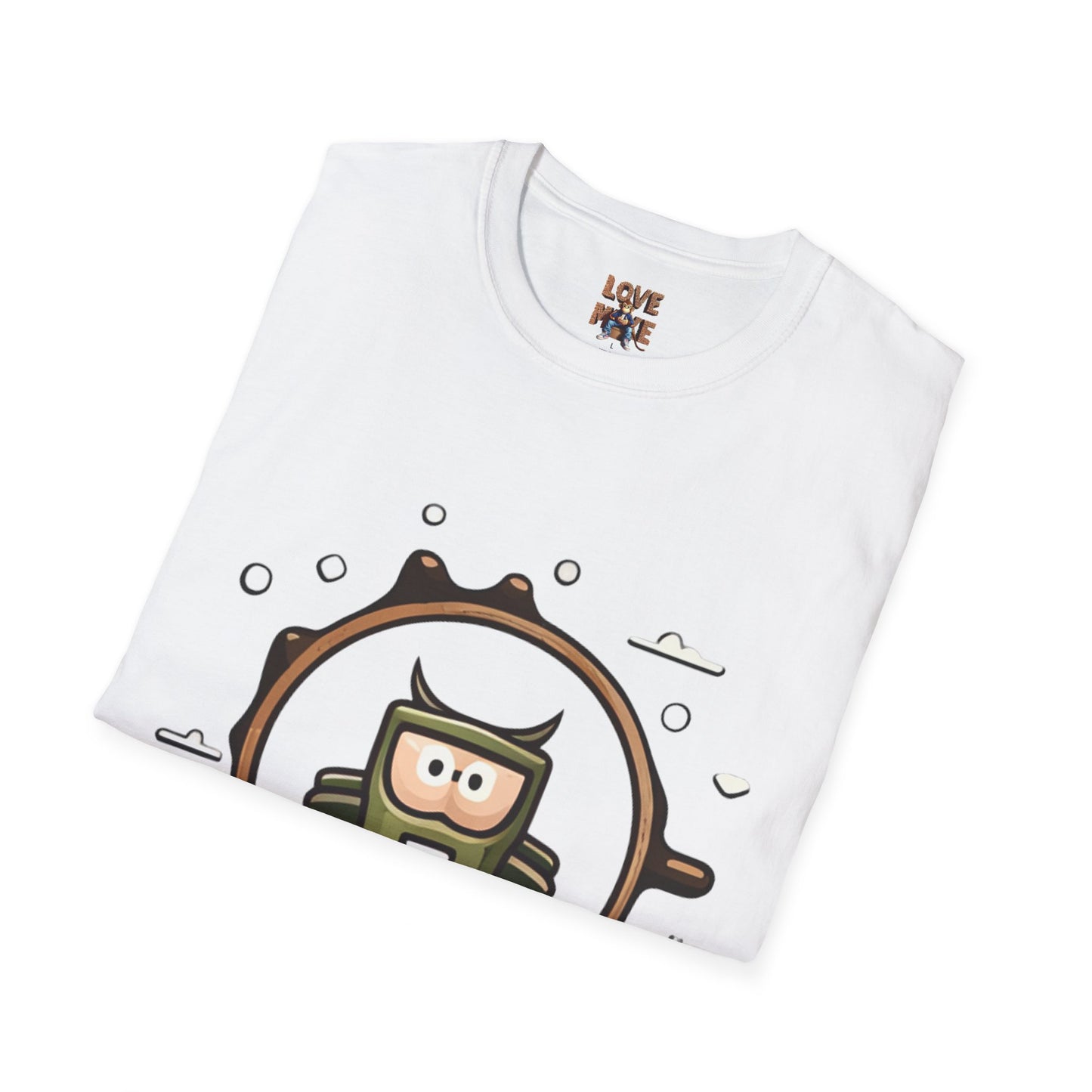 Helmet Explorer Guy Tee - Cool Graphic T-Shirt for Men, Casual Exploration Wear, Great Gift for Travel Enthusiasts
