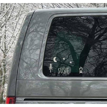Custom Camper Van  Caravan Name Sticker