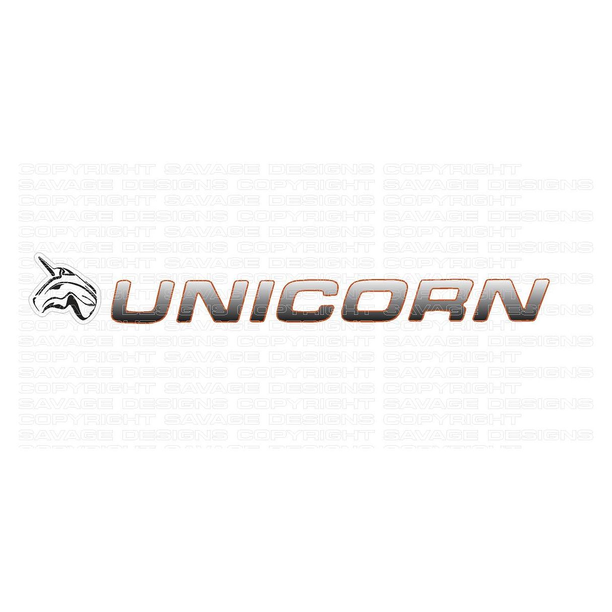 1 x Bailey unicorn logo with burnt orange / Caravan Decal/Stickers  / Any Size