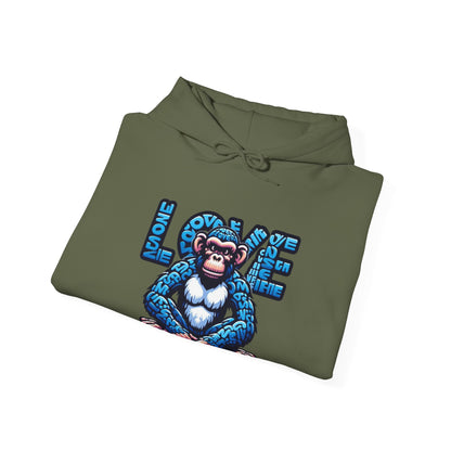 Designer Love Monkey Hoodie - Cool Graphic Animal Top, Ideal for Casual Outfits, Designer Hoodie