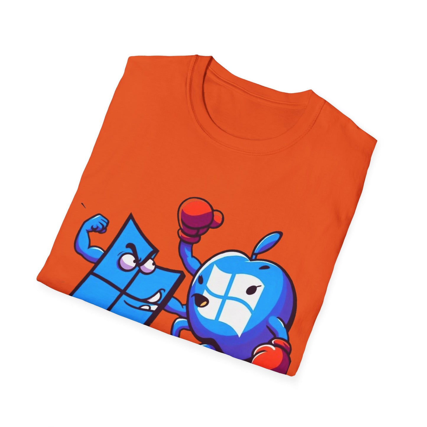 Microsoft Fighting Apple T-Shirt, Geeky Windows vs Mac Tee, Tech Enthusiast Apparel, Unique Gift for Computer Nerds