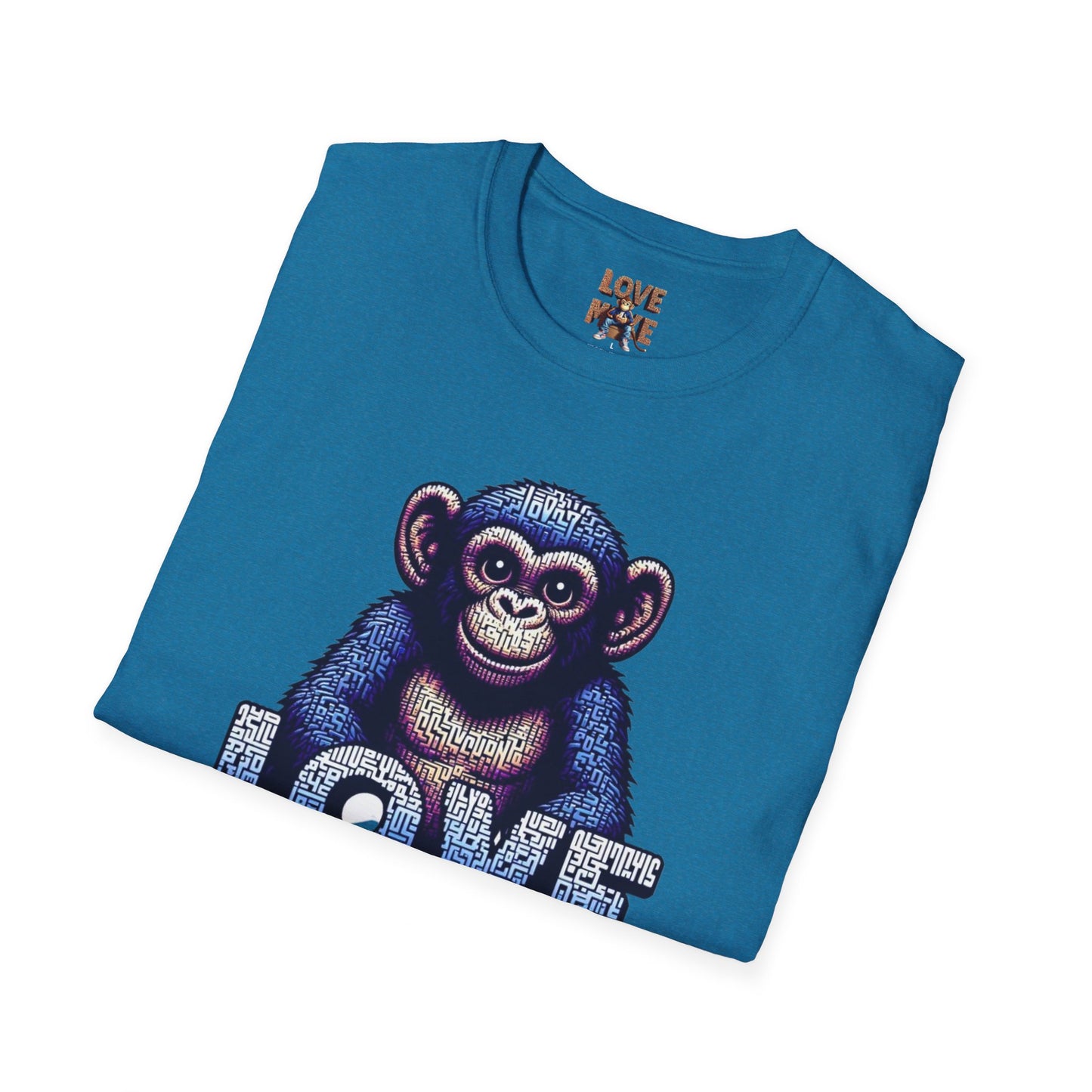 Love Monkey T-Shirt - Unique Designer Graphic Tee, Perfect Casual Wear, Ideal Designer Wear Gift