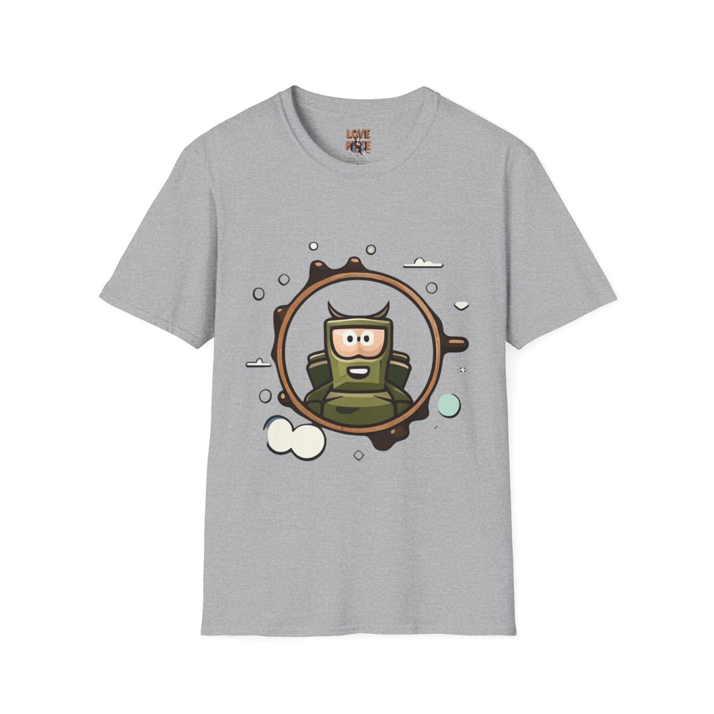 Helmet Explorer Guy Tee - Cool Graphic T-Shirt for Men, Casual Exploration Wear, Great Gift for Travel Enthusiasts