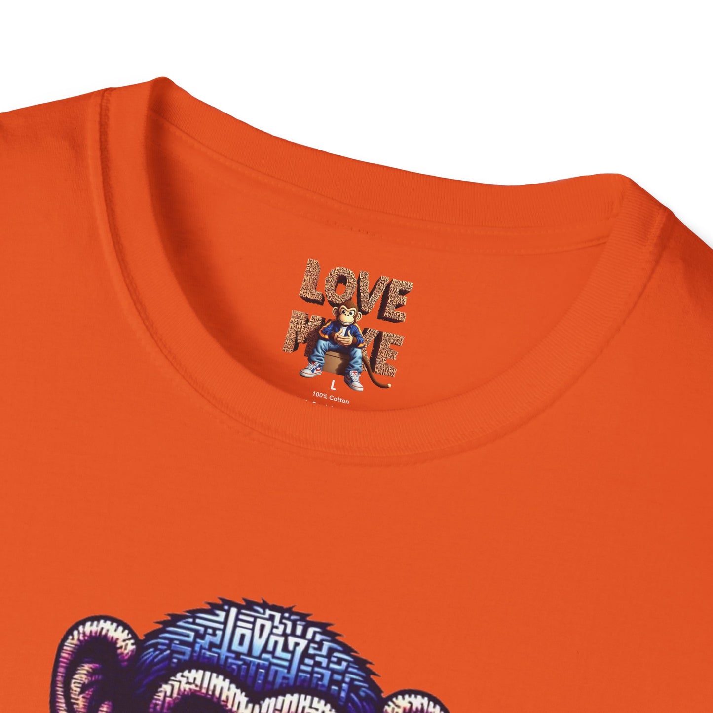 Love Monkey T-Shirt - Unique Designer Graphic Tee, Perfect Casual Wear, Ideal Designer Wear Gift