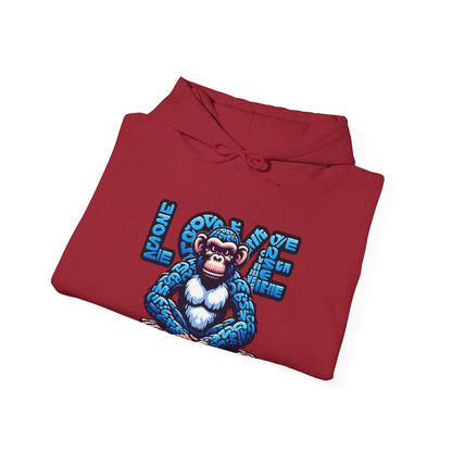 Designer Love Monkey Hoodie - Cool Graphic Animal Top, Ideal for Casual Outfits, Designer Hoodie