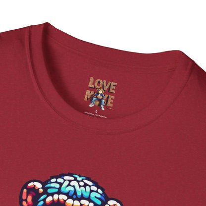 Love Monkey T-Shirt - Unisex Softstyle Tee - Playful Everyday Wear - Great Gift for Him & Her