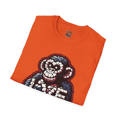 Love Monkey T-shirt, Trendy & Stylish Graphic Tee, Ideal for Everyday Wear, Fun Gift for All Ages