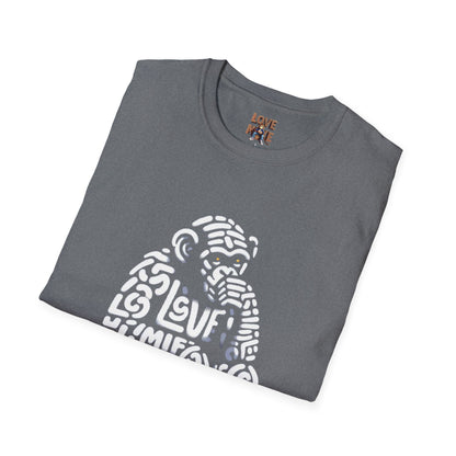 Designer Love Monkey T-Shirt - Fun Graphic Animal Top, Ideal for Casual Outfits, Designer Shirt